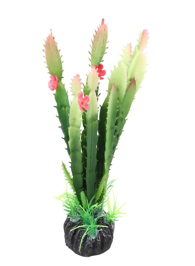 Glomora Artificial Cactus Plant - Plastic Cactus Decorations for Home, Terrarium, and Reptile Habitats - Simulation Plastic Aquatic Plants for Flower Arrangements - Image 1